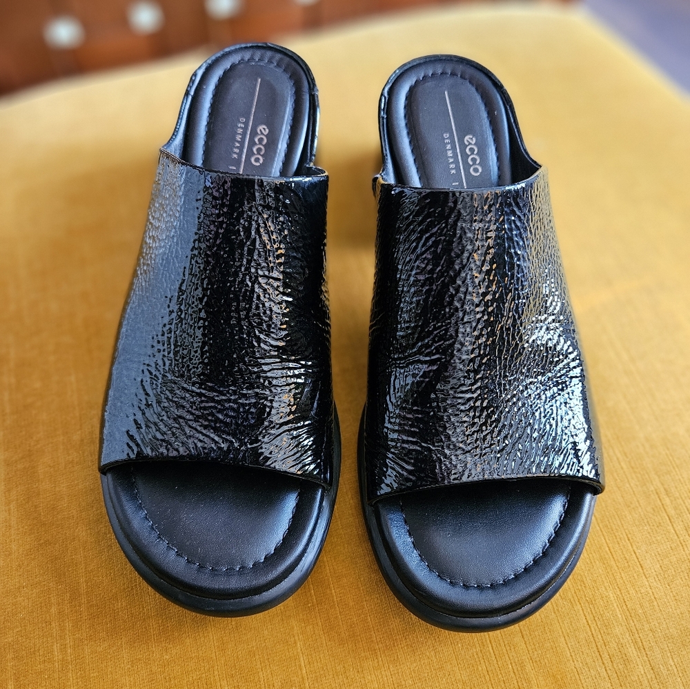 Ecco Sculpted Slide Sandal, Black